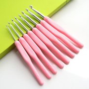 Holiday Clearance Set of 8 Knitting Crochet Tool Set with Soft Handle Aluminum Hook Colorful