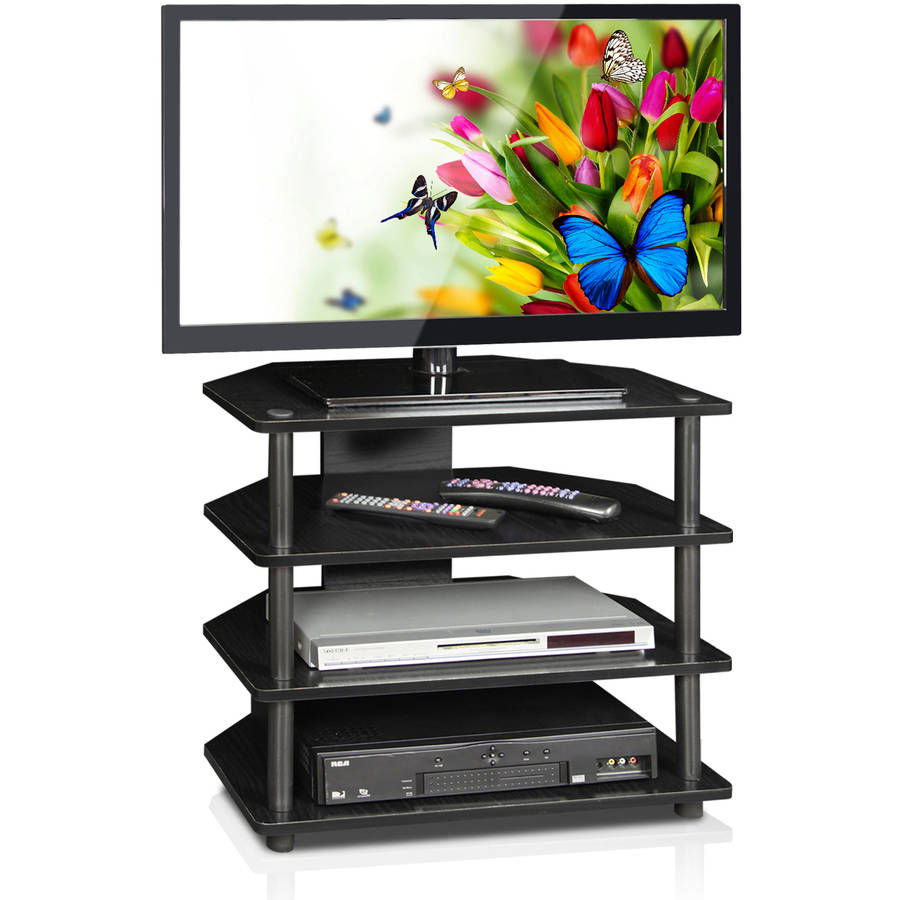 Furinno Turn-N-Tube Easy Assembly 3-Tier Petite TV Stand, Multiple Finishes