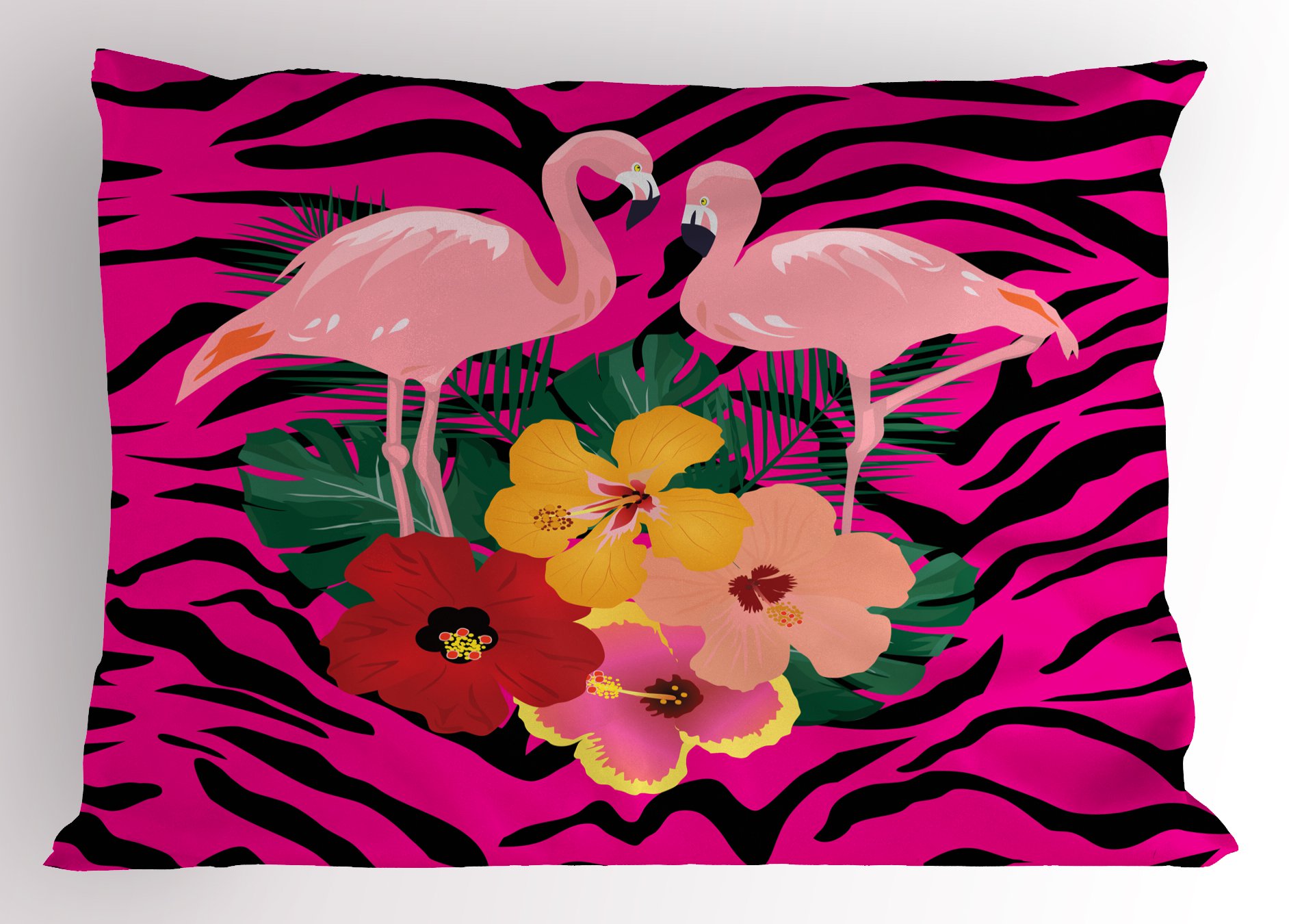 Decorative Standard Queen Size Printed Pillowcase Multicolor 30 X