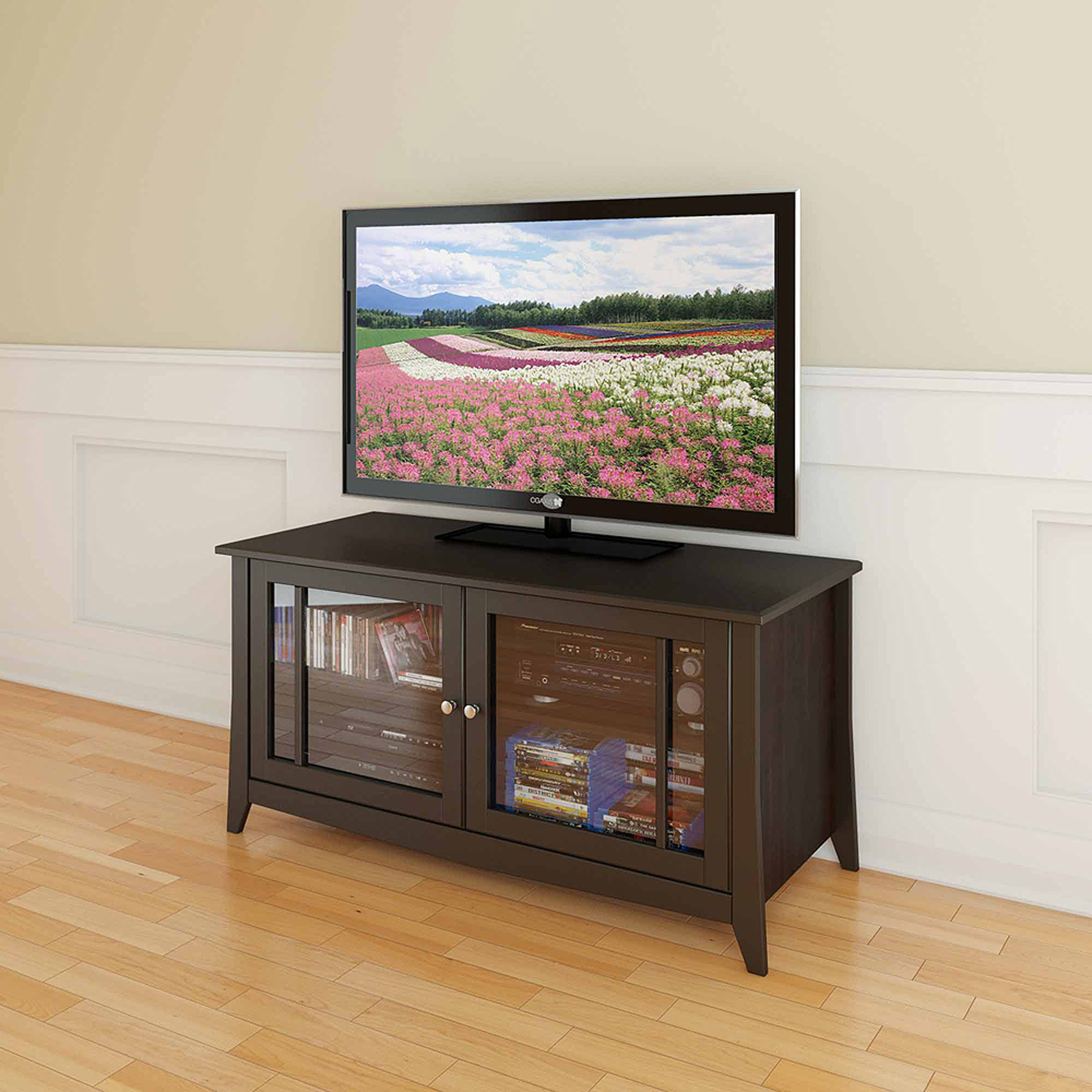 Elegance Espresso TV Stand, for TVs up to 55''