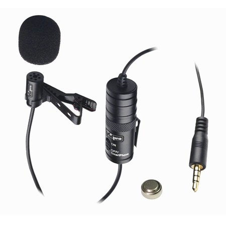 Canon EOS 70D Digital Camera External Microphone Vidpro XM-L Wired Lavalier microphone - 20' Audio Cable - Transducer type: Electret