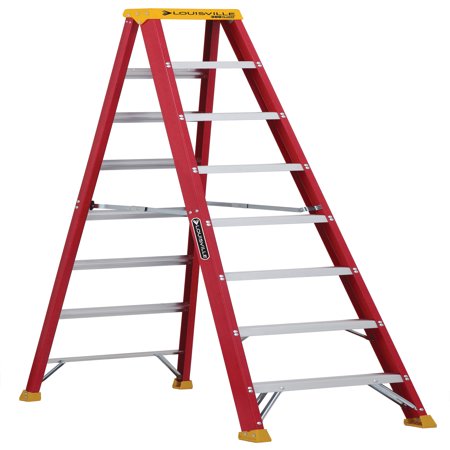 Louisville Ladder L-3016-08 8 ft. Fiberglass Step Ladder, Type IA, 300 lbs. Load