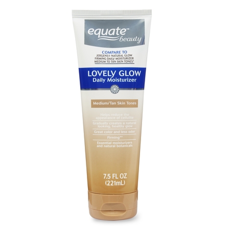 Equate Beauty Lovely Glow Daily Moisturizer, Medium/Tan Skin Tones, 7.5 fl (Best Moisturiser To Use With Fake Tan)