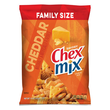 (2 Pack) Chex Mix Savory Cheddar Snack Mix, 15 oz