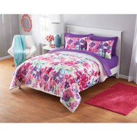 Your Zone Printed Watercolor Floral Comforter Set, 1 Each