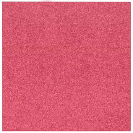 Solid Color Collection - Broadway Collection Solid Color Area Rugs Pink - 4' Square