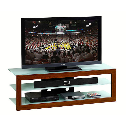 Techni Mobili Naples Frosted Tempered Glass TV Stand, for TVS up to 65''