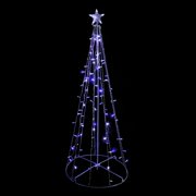 5' Blue & White LED Lighted Outdoor Twinkling Christmas Tree Yard Art Decoration