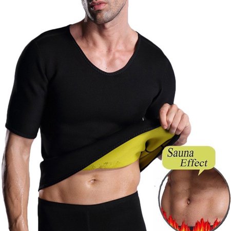 Sweat Free T-shirts - Men's Body Shaper Neoprene Vest Sauna Hot Sweat Shirt Slimming Corset Sports Gym Weight Loss Clothing Fat Burner 2 Style