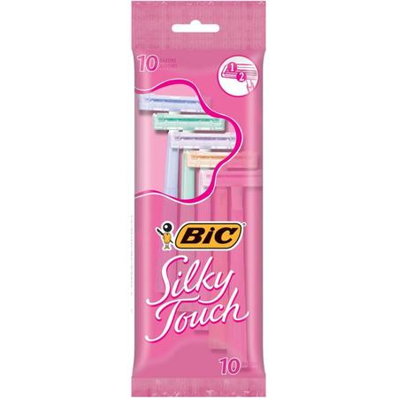 (2 pack) BIC Silky Touch Women's 2 Blade Disposable Razor, 10-Pack, Assorted (Best 2 Blade Razor)