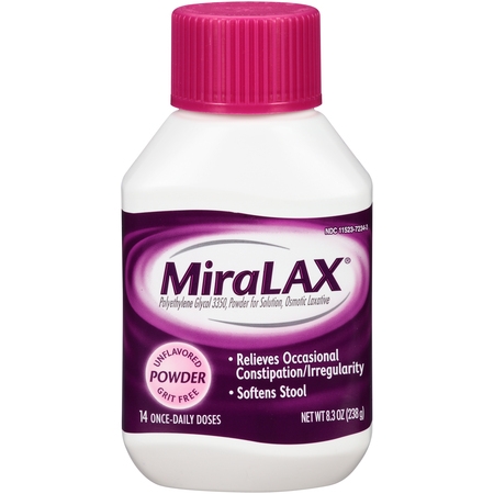 MiraLAX Polyethylene Glycol 3350 Powder Laxative, 8.3 Oz, 14 (Best Medication For Gout Relief)