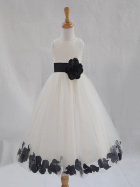 Black and White Flower Girl Dresses