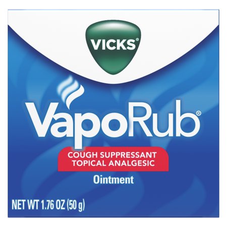 Vicks VapoRub Original Cough Suppressant, Topical Analgesic Ointment, 1.76 oz, Best used for relief from cold symptoms, aches, and (Best Over The Counter For Stomach Flu)