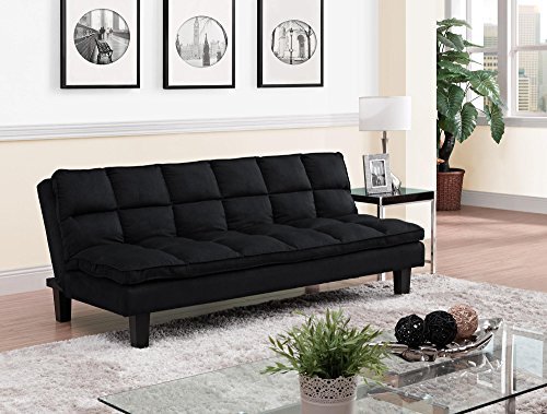 DHP Allegra Pillow-Top Futon, Black