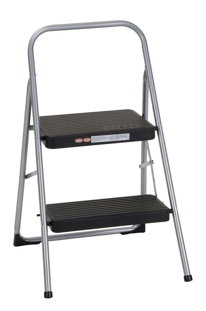 White Folding Step Stool Stepladders Aluminum Stool Ladder Lightweight Heavy Duty Multi Purpose Portable Folding Home Ladder with Handgrip and Wide Anti-Slip Platform Naiflowers 3 Step Ladder