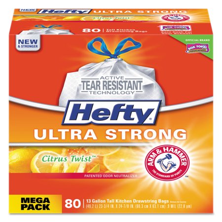 bags hefty gallon strong tall kitchen ultra drawstring citrus trash count