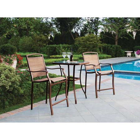 4 Piece Bistro Set - Mainstays Sand Dune 3-Piece High Outdoor Bistro Set, Tan