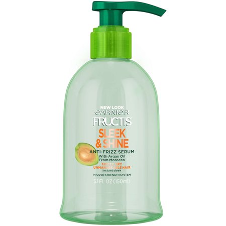 Garnier Fructis Sleek & Shine Anti-Frizz Serum 5.1 FL (Best Heat Protectant Serum For Black Hair)