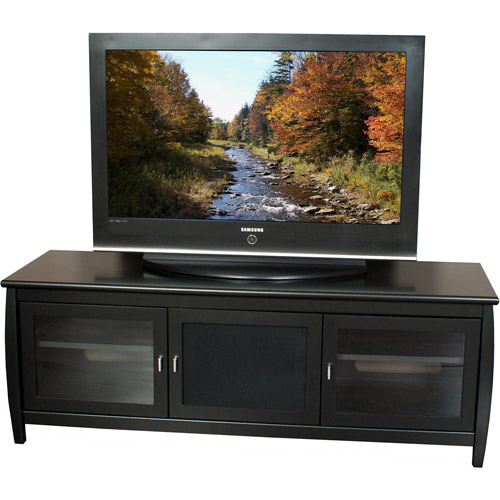 TechCraft Black TV Stand with Storage, for TVs up to 65''