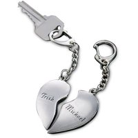 Personalized Split Heart Key Chain