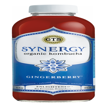 Gts Enlightened Synergy Organic And Raw Kombucha Gingerberry, 16 Ounce 