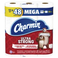 Charmin Ultra Strong Toilet Paper 12 Mega Roll, 286 sheets per roll