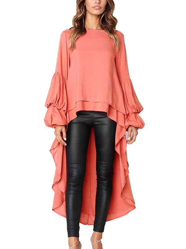 Buy JustVH Womens Long Puff Sleeve High 