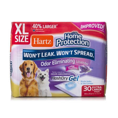 Hartz home protection odor-eliminating xl dog pads, 30 in x 21 in, 30