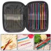 31Pcs/Set Crochet Hooks Knitting Knit kit with Gauge Steel Hooks Yarn Needle Pin