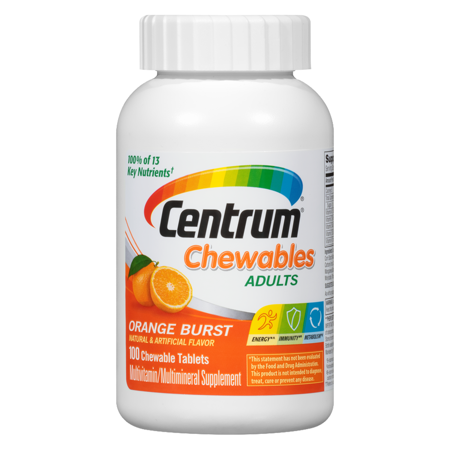 Centrum Adult (100 Count) Multivitamin / Multimineral Supplement Chewable Tablet, Vitamin (Best Multivitamin For Bariatric Patients)