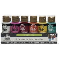FolkArt 2oz Acrylic Paint Value Set 12 Pack by Plaid - Festival