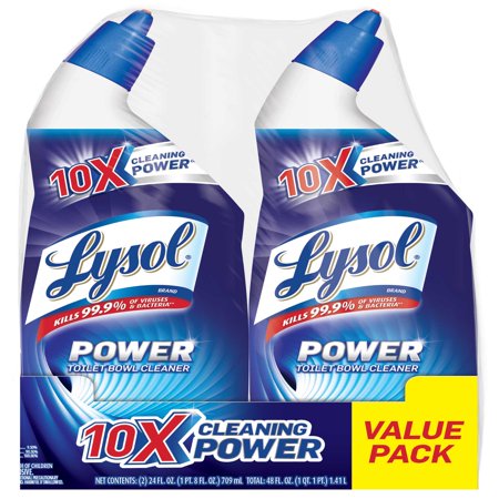 Lysol Toilet Bowl Cleaner, Power, 10X Cleaning Power, 48oz (2x24oz ...