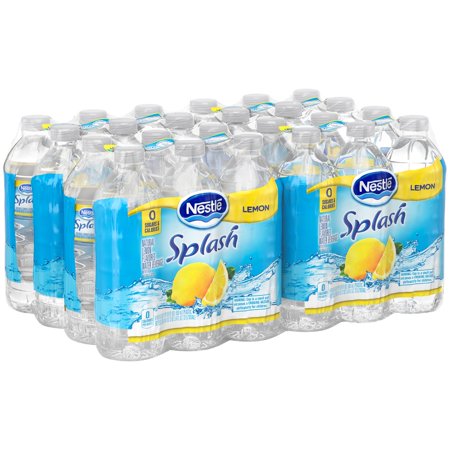 Nestle Splash Natural Lemon Flavored Water, 16.9 Fl. Oz., 24