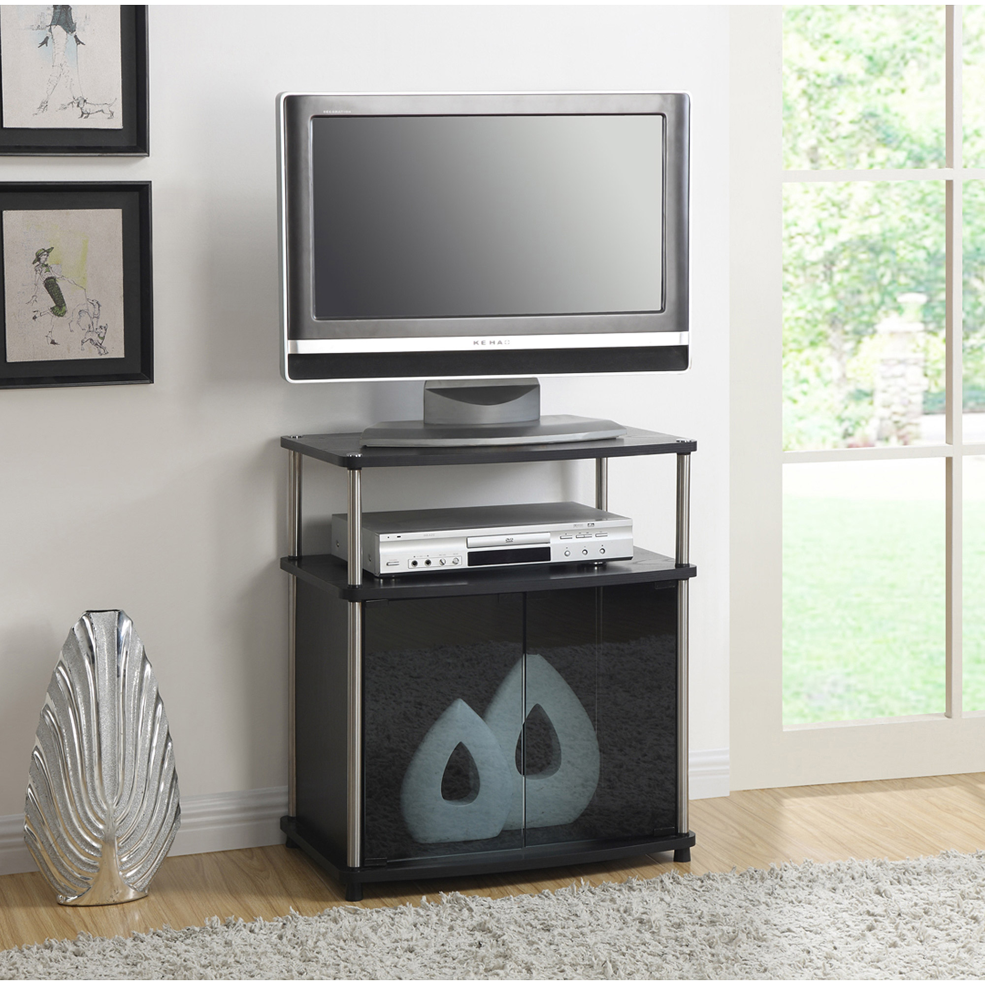 Convenience Concepts Designs2Go TV Stand with Cabinet for TVs up to 25'', Multiple Colors