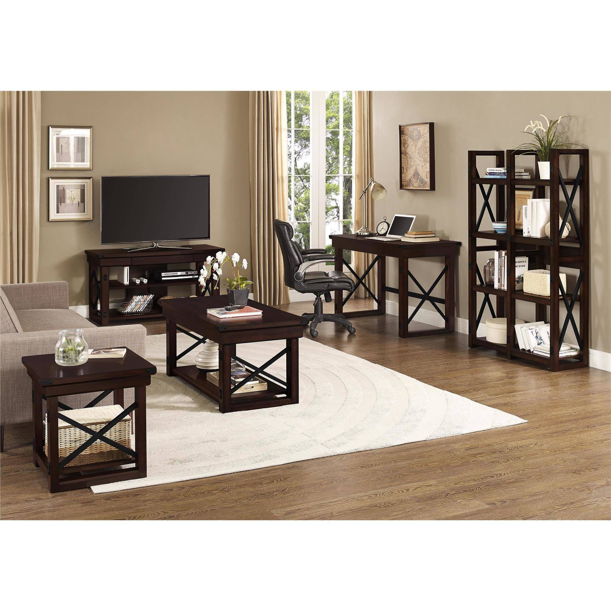 Better Homes and Gardens Preston Park TV Stand for TVs up to 50'', Mahogany