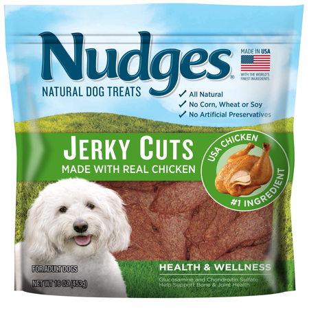 Nudges Health and Wellness Chicken Jerky Dog Treats, 16