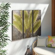 Regal Art Decor Regal Art Gift Leaves Tryptic Wall Decor