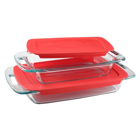 Pyrex Easy Grab 4-piece Oblong Baking Dish Set
