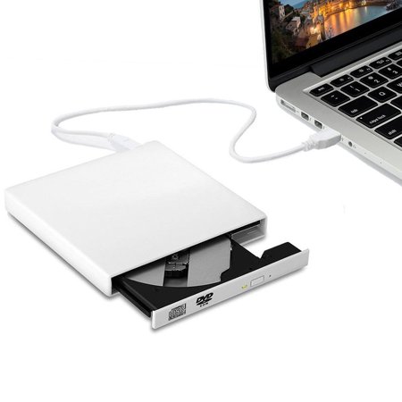 External DVD Drive, TSV USB 2.0 Transmission Slim Portable External DVD CD +/-RW Writer/Burner/Rewriter ROM Drive Perfect for Mac OS/Win7/Win8/Win10/Vista PC Desktop lapto