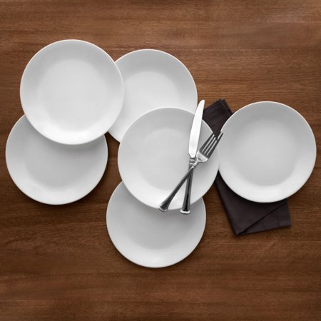 Corelle Livingware Winter Frost White 10.25" Dinner Plate, Set of 6