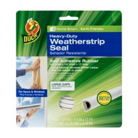Duck Brand Heavy-Duty Weatherstrip Seal for Large Gaps, .38 in. x .25 in. x 17 ft