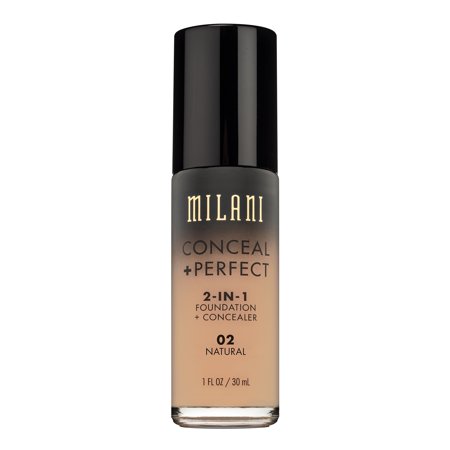 Milani Conceal + Perfect 2-in-1 Foundation + Concealer, (Best Natural Looking Foundation For Acne Prone Skin)