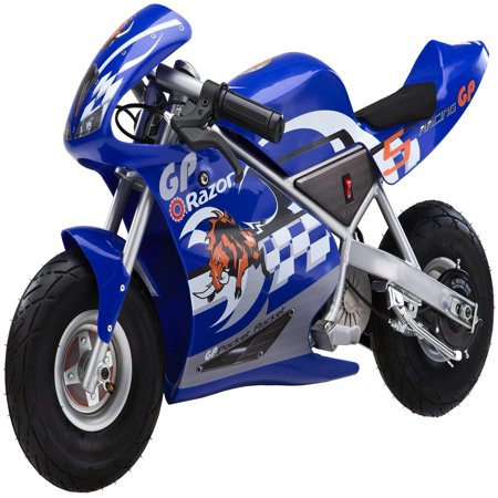 Razor 24 Volt Mini Electric Single Speed Racing Motorcycle Pocket Rocket,