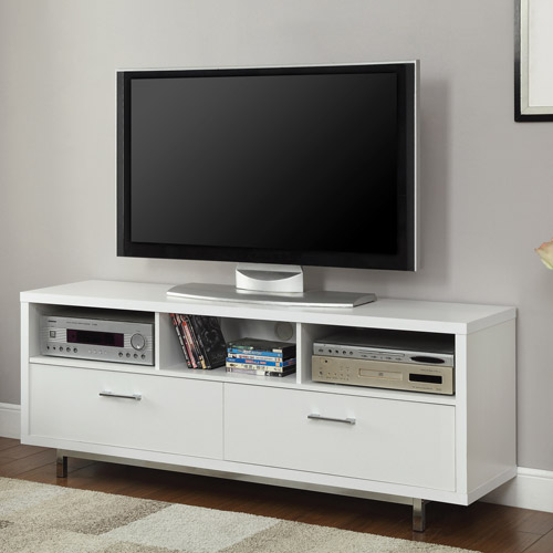 Contemporary White Floating top TV Console for TVs up to 46''