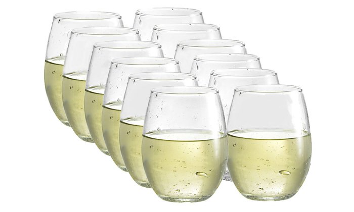 Luminarc 12 Piece Stemless Wine Glasses Boxed Set