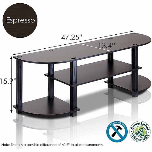 Furinno 11058 Turn-S-Tube Wide TV Stand Entertainment Center, Multiple Colors