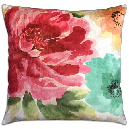 - Mainstays Watercolor Floral Decorative Throw Pillow, 18