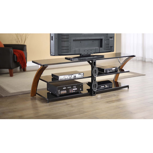 Whalen Brown Cherry 3-Shelf Tabletop Console for TVs up to 70''