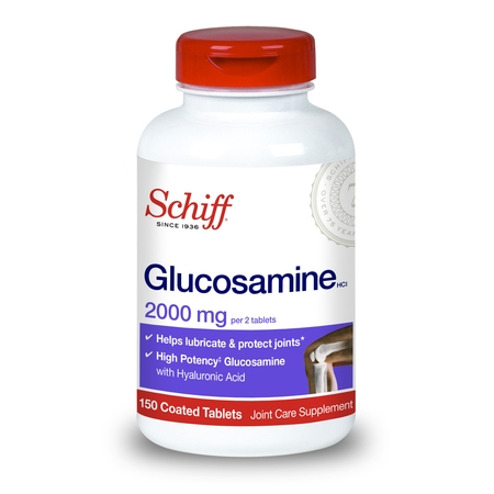 Schiff Glucosamine 2000mg with Hyaluronic Acid, 150 tablets - Joint (Best Vegan Joint Supplement)