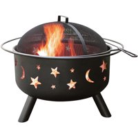 Landmann Big Sky Fire Pit, Stars and Moon, Black
